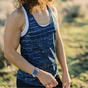 ZYIA ACTIVE Havana Workout Athletic Racerback Tank Night Sky Size Women’s L